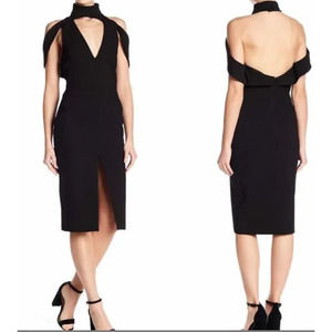 Womens Elliatt Gotham Dress EDB091601 Black Rayon Strappy Midi Dress Size XS NWT